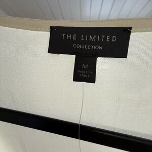 The Limited White Top with Black Trim Tag Detail